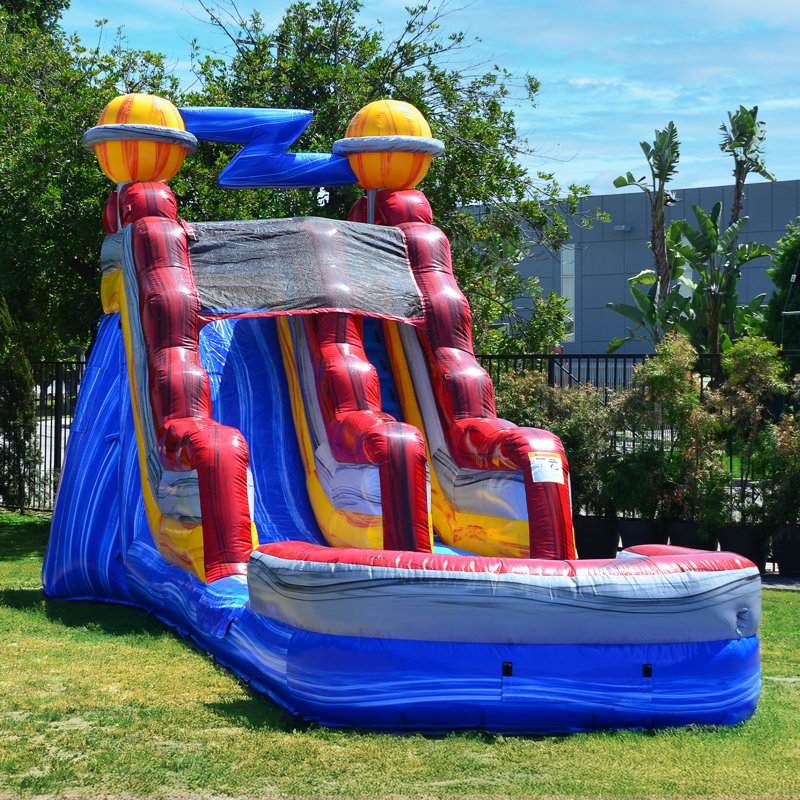 JumpOrange 15 FT Astronaut Commercial Grade Inflatable Water Slide with Pool (with Blower)