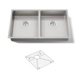 Strive 32 In. Undermount Duble-Bowl Kitchen Sink