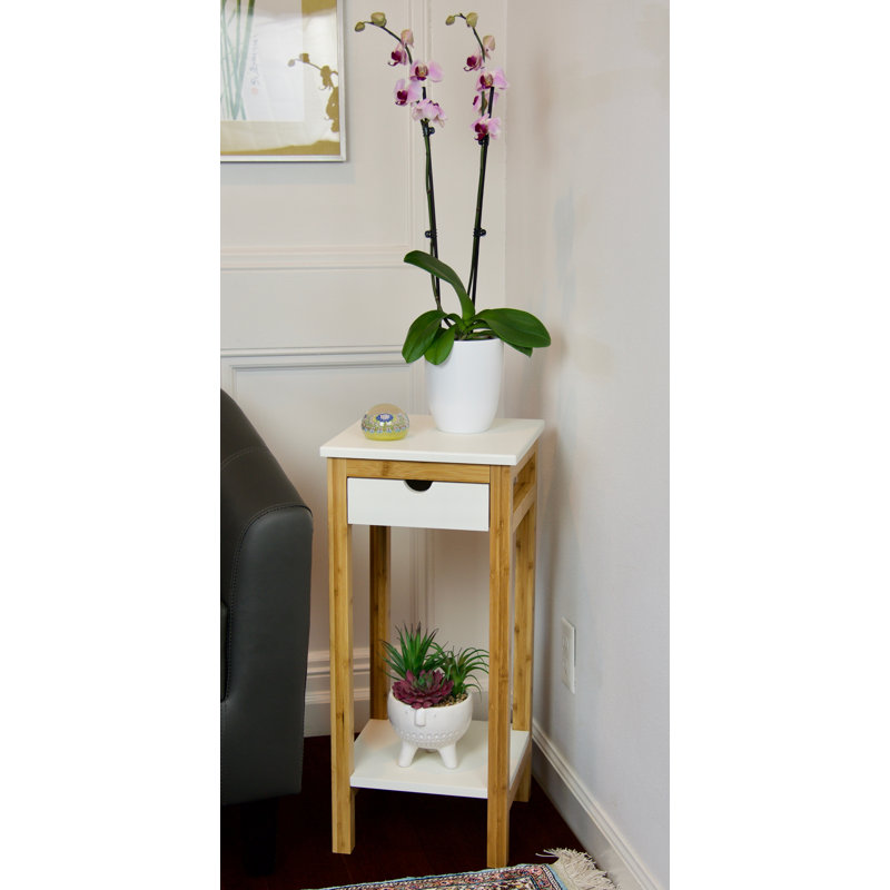 Alfie-Thomas End Table with Storage, White