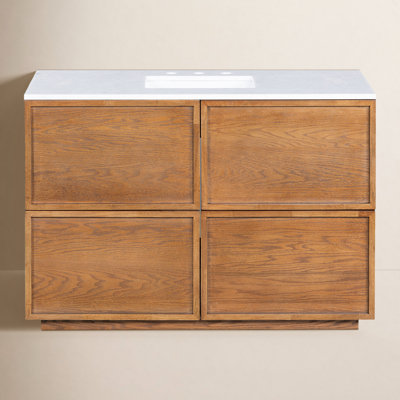 Hudson 48" Genuine Marble Single Bathroom Vanity