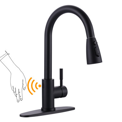 Robinet de cuisine en acier inoxydable à poignée simple avec capteur sans contact ARCORA