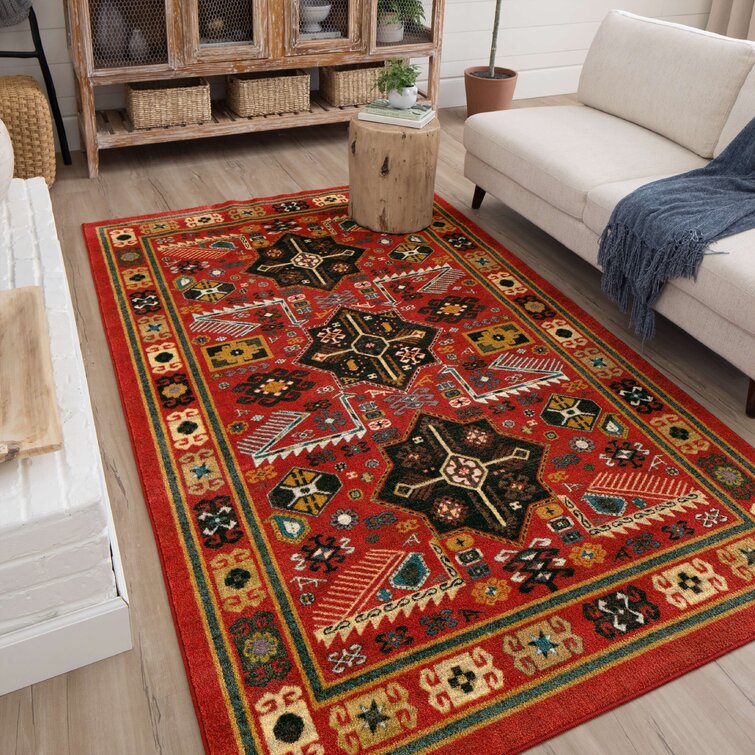 Bungalow Rose Rugs For Living Room Premium Moroccan Geometric