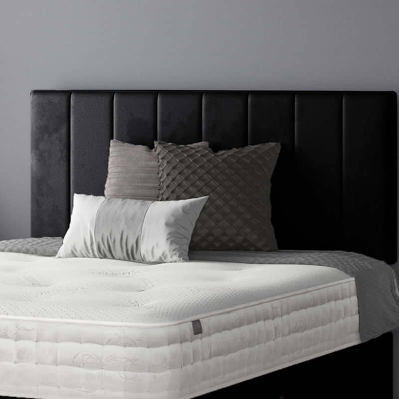 Hedley Upholstered Headboard, Double (4'6), Black