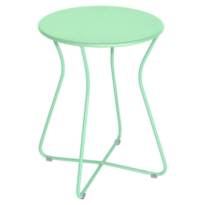 Cocotte Round Metal Outdoor Side Table , 13.5'' in. W 13.5'' in. D