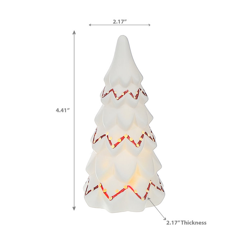 Petit ensemble de 3 arbres à DEL en céramique