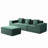 Convertible Corduroy Sectional Couch With Ottoman & Pillows, Modular L Shaped Sleeper Sofa, Boneless Cloud Couch For Living Room Furniture-1068938552