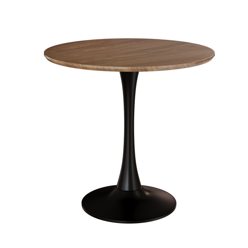 Table de salle à manger en marbre, Brun, Noir, 28.7*31.5*31.5