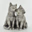 Ranshaw Pair of Cats Silver Sculpture