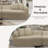 Chenille Boneless Modern 3-seater Curved Sectional Sofa, 2-piece Symmetrical Design With Sponge & Pocket Spring Support, No Assembly Required-799052009