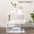 Modern 3-Tier Side Table with S-Shaped Design - Space-Saving Accent Table with Storage Shelves