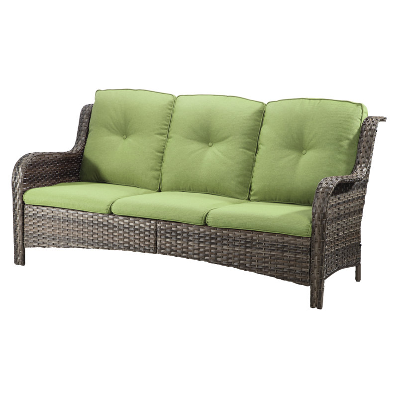 Pe Rattan 3 - Seater Outdoor Sofa All - Weather Hand - Woven  With Thick, High - Density Cushions - Ideal For Patio, Garden & Backyard