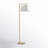 Montage Modern 60 in. Unique Standing Mid Century Modern Floor Lamp with Fabric Drum Shade - LED Bul-954732194-1038233513
