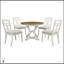 Ensemble de table de salle à manger 5 pièces avec table ronde extensible et 4 chaises rembourrées pour une utilisation polyvalente-158934550-158934553