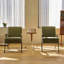 Motif de fauteuil en tissu coloré, chaise d'appoint moderne à haut dossier, chaises de salon avec pieds en métal et rembourrage doux, chaises de canapé pour le bureau personnel, la chambre à coucher, la salle à manger-939872177