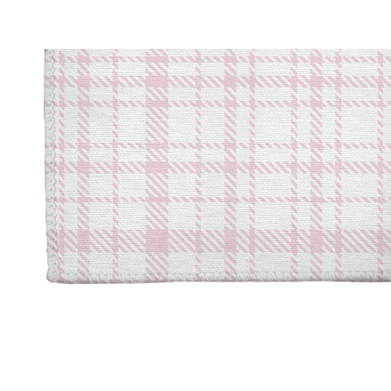 Liz Plaid Non-Slip Outdoor Rug, Runner 2'6" x 8'