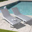 Chaise longue simple inclinable 64 po Tarun