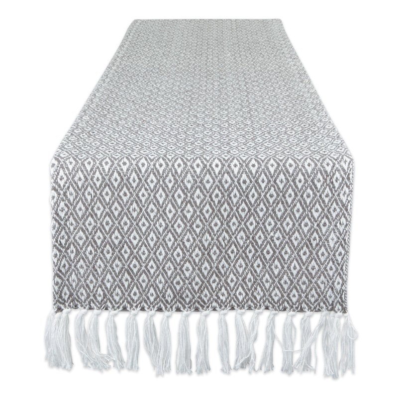 FRENCH BLUE MINI DIAMOND TABLE RUNNER 15X108, Gray