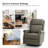 Anouschka 30.5" Wide Swivel Rocking Genuine Leather Manual Recliner-87822755
