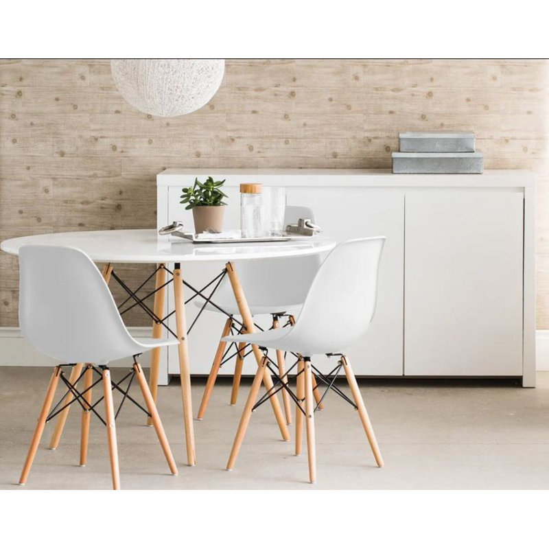 Lytle 17.5'' H Side Chair, White, Natural