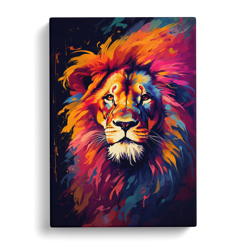 Lion Abstract No.2 - No Frame Print, 76cm H x 50cm W x 3cm D