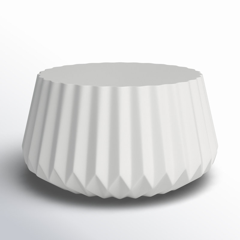 Haven 32'' Concrete Outdoor Coffee Table, Ivory