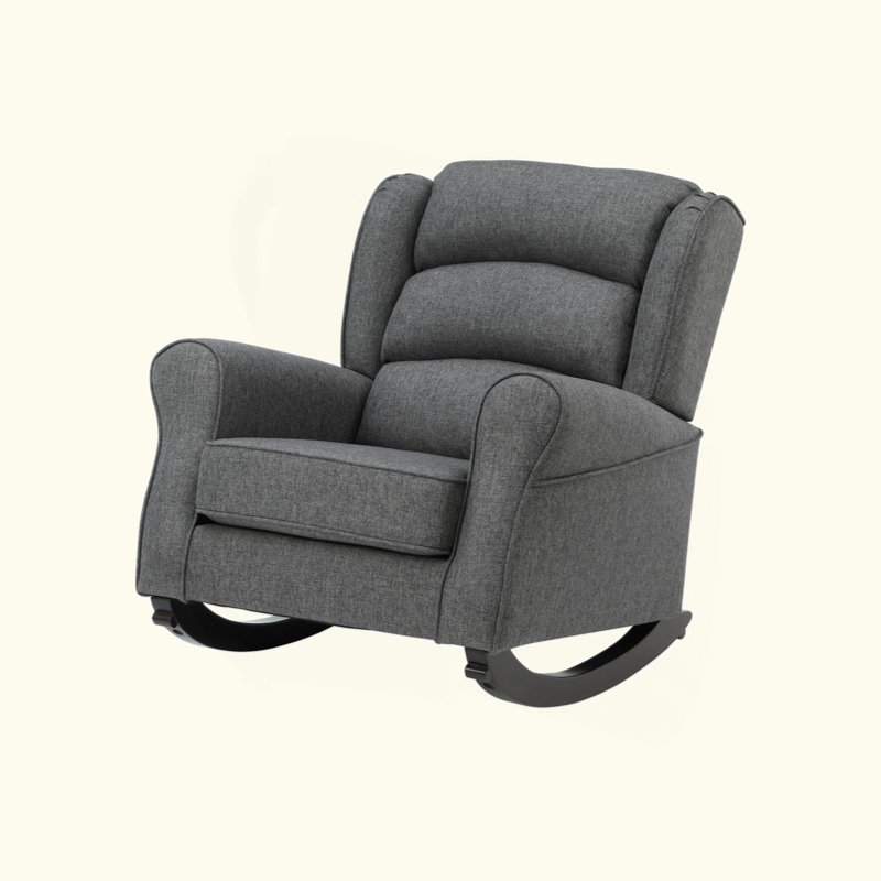 Chaise berçante en tissu