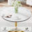 Marble Top Pedestal Dining Set-941086559-941086557