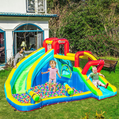 11.9' x 12.6' Bounce House with Water Slide