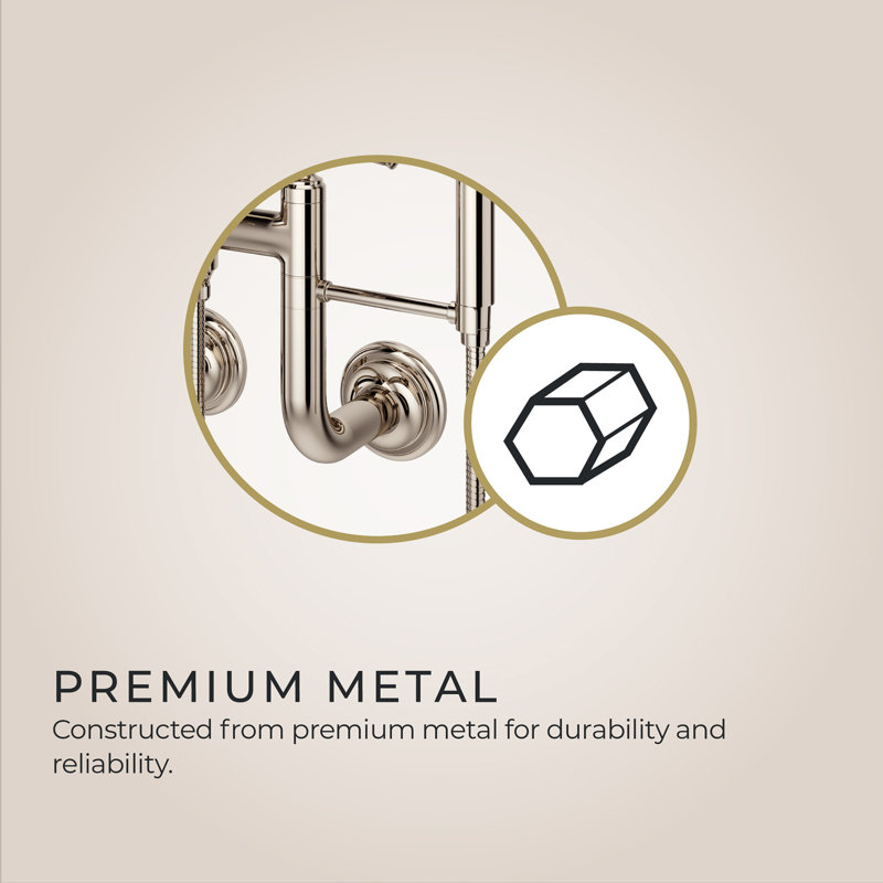 Wall Mounted Tub Spout, Polished Nickel