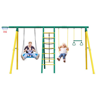 ANGGREK Steel Swing Set with 2 Swing(s)