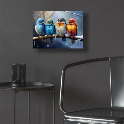 Birds On Branches 6' by Momart Acrylic Glass Wall Art