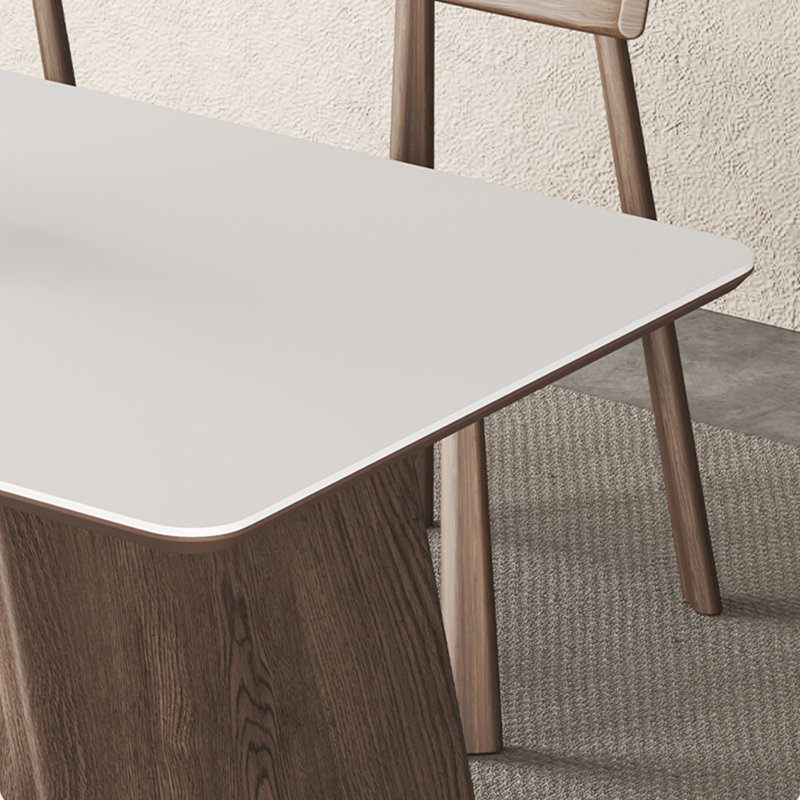 Antibacterial stone slab, with solid wood legs, H 29,5 po x L 78,7 po x l 31,4 po