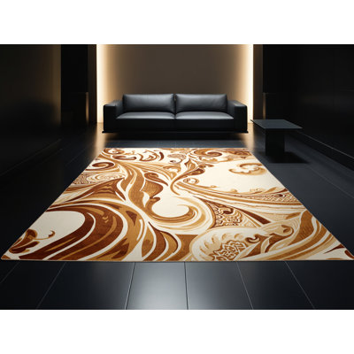 Tapis de style oriental classique à motif de calligraphie lavable à la machine Pavni