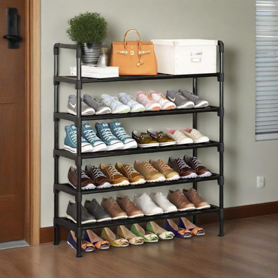 Metal Combination Shoe Rack, Simple Household Shoe Cabinet, Dustproof Storage Shoe Rack, Multi-layer Assembly, Thickened Shoe Rack For Entrance