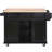 Large Storage Space Kitchen Cart With Solid Wood Cabinet Feet Drop Door And Movement-1897282131