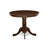 3 Piece Dining Set Contains a Round Dining Room Table with Pedestal and 2 Wood Seat Chairs, Mahogany-263261252-263261251