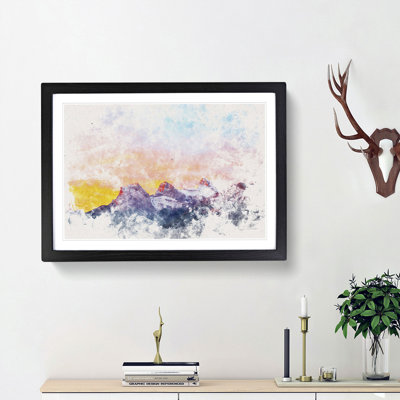 Mountains at Dusk in Canada - Framed Print