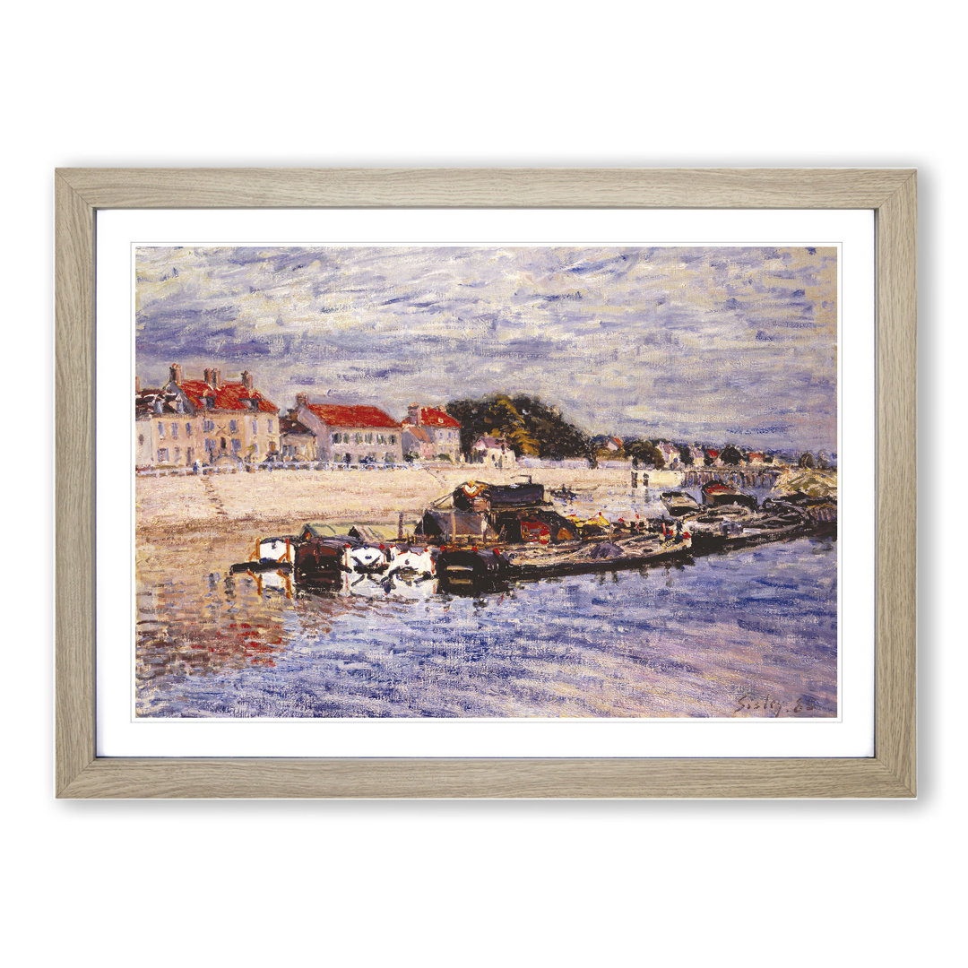 Barges by Alfred Sisley - Picture Frame Painting