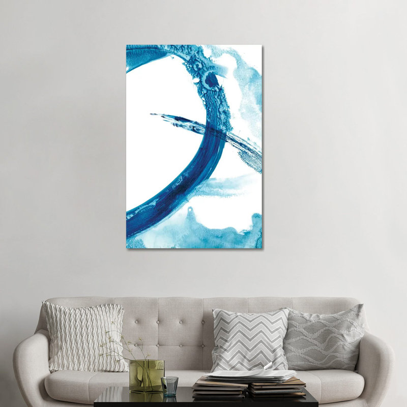 "Aqua ring II" par Ethan Harper, reproduction d’art, H 48 po x l 32 po x P 1,5 po, Toile tendue, Aucun mat