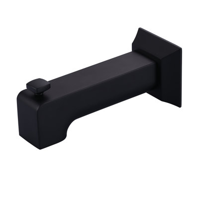 Universal 6.26 In Tub Spout Replacement Tub Spout With Diverter In Matte Black