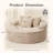 58.28" Wide Oversized Round Chaise Lounge Chair, Cloud Large Circle Chair With Plush Upholstered Modern Soft Big Single Couch, No Assembly Required-197805626