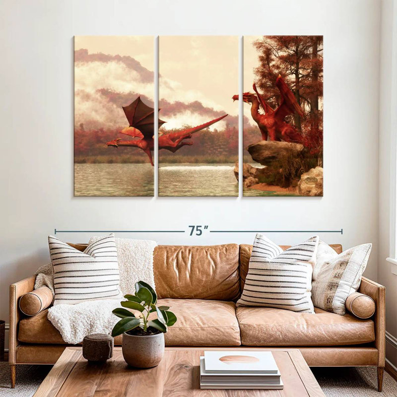 Kelan Autumn Dragons, 42" H x 65" W