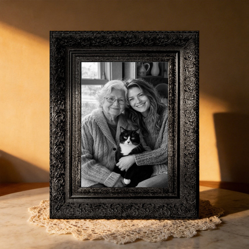 Cadre photo 3 pièces 5 "x 7" noir pour présentation de photos de famille, Noir, 3, L 5 po x H 7 po