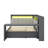 Full Size Daybed With Storage Shelves,Trundle,Charging Station,LED Light,Desk And Upholstered Headboard And Backrest-483195683