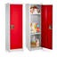 Casier pour enfant à 1 porte avec serrure à clé à 1 porte H 48 po x l 15 po - Rangement pour les écoles, la salle de sport, la maison - Comprend une tablette, des crochets, une ventilation et un porte-carte - Assemblage facile-129743717-106881240