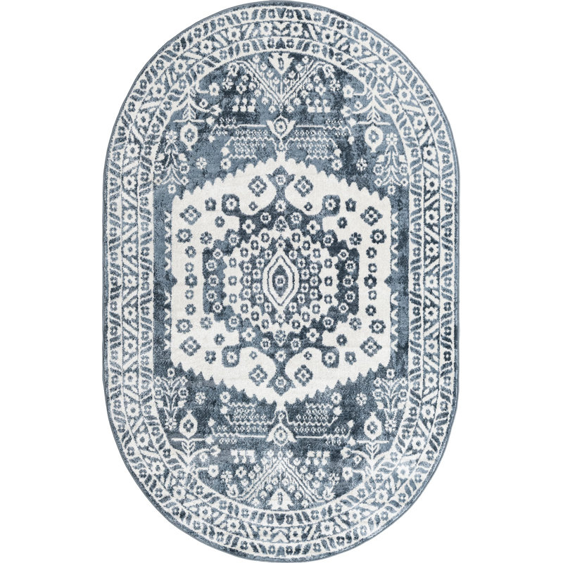 Malayna Oriental Indoor Rug, Oval 5' x 8'