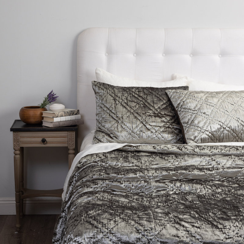 Couette Lowell, eucalyptus, format Queen, Courtepointe de grande taille