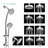 Multifunction 4.7" Dual Shower Head Round Shower-77055386