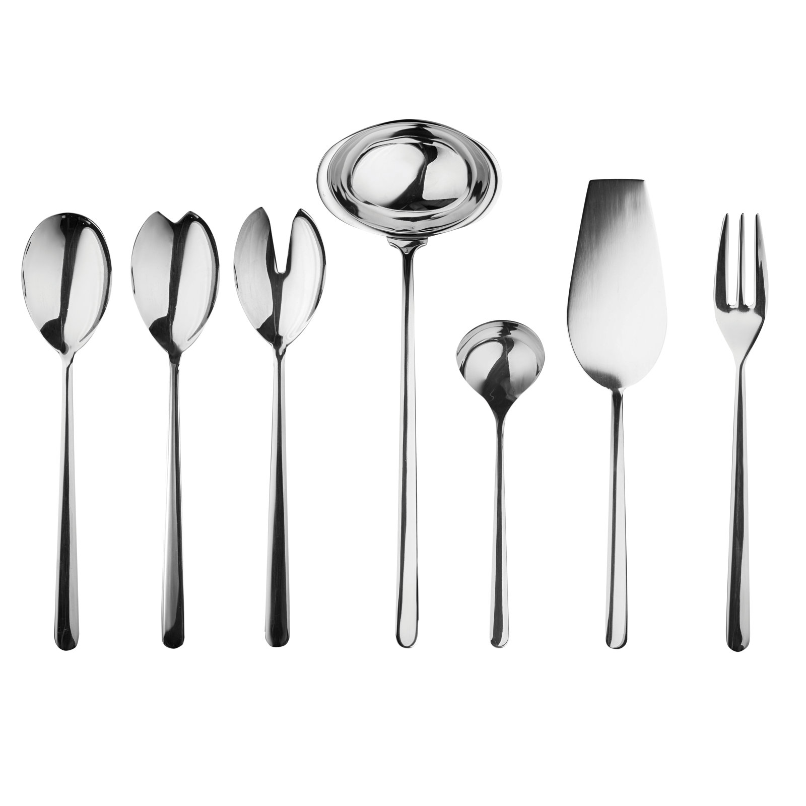 Linea 7 Piece Stainless Steel Hostess Set, Stainless Steel