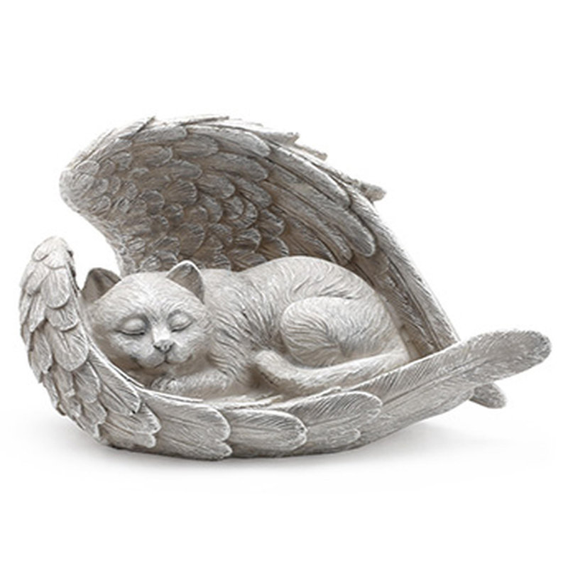 Cat Nested Sleeping In Angel Wings